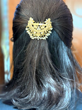 Majestic Handmade Peacock Hair Brooch – Traditional Stone-Studded Hair Accessory